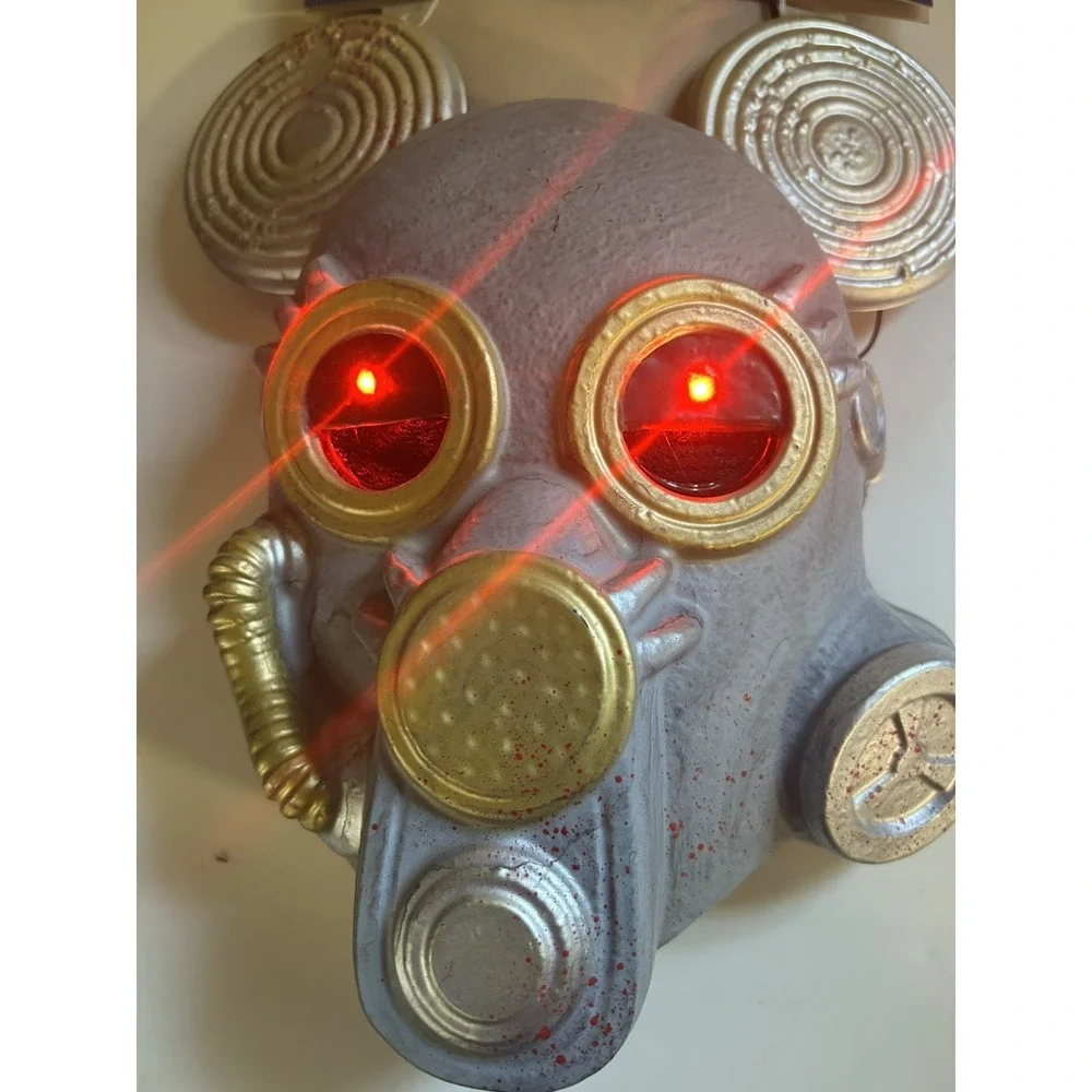 Mutated Mouse Halloween‎ Costume Mask, Red Light Up Eyes Different Settings!